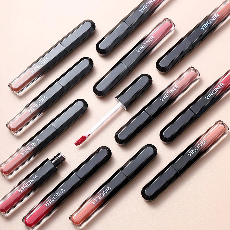 Not Easy To Fade Lip Gloss Punk Smoky Dark Brown Matte Lip Glaze Velvet Coffee Liquid Lipstick Long Lasting Makeup Sexy Lip Tint