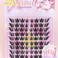 80 Clusters of Brown Natural Fox-Style Cat Eye False Eyelashes Makeup Tools, Natural Segmented Eyelash Bundles Makeup Tools
