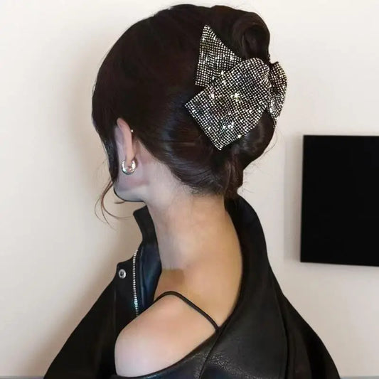 Fashion Rhinestone Hair Clip Temperament Shiny Hair Claws Fabric Triangular Hairpin Hair Accessories For Daily Party Gift