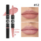 Waterproof Lipstick Lip Liner Contouring Crayon Non-stick Cup 2 IN 1 Double Headed Lipstick Matte Nude Sexy Lipliner Pen Makeup