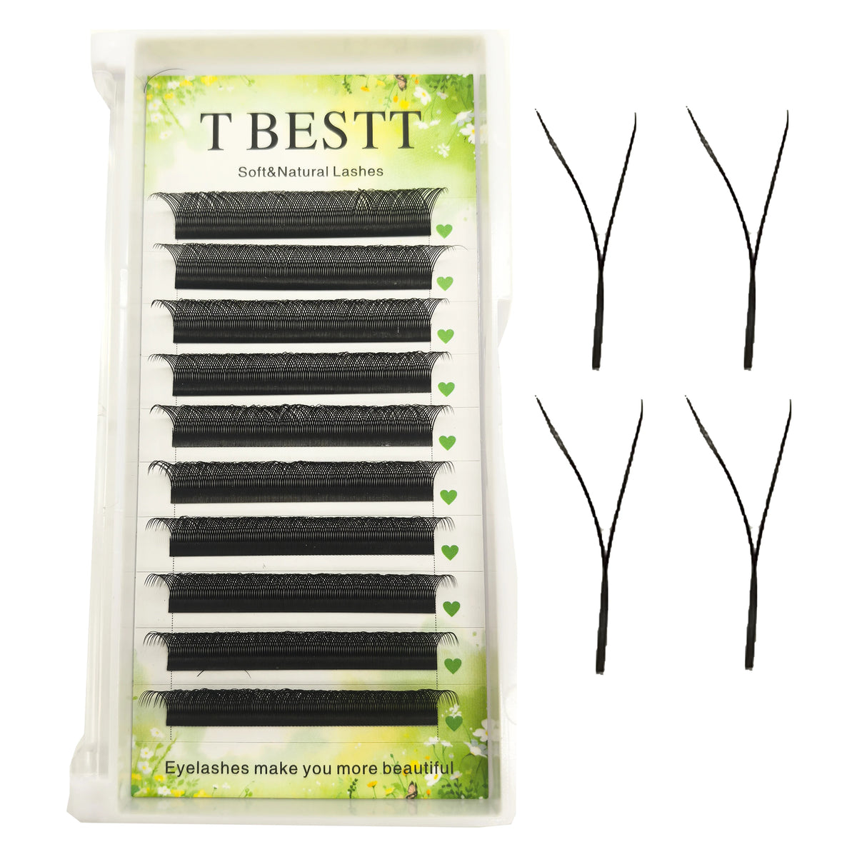 Tbestt 5DW 6DW Volume Lashes Extensions YY Shape Eyelashes False W Shape Eyelashes Extensions Mink Soft 5DW Eyelashes Extensions