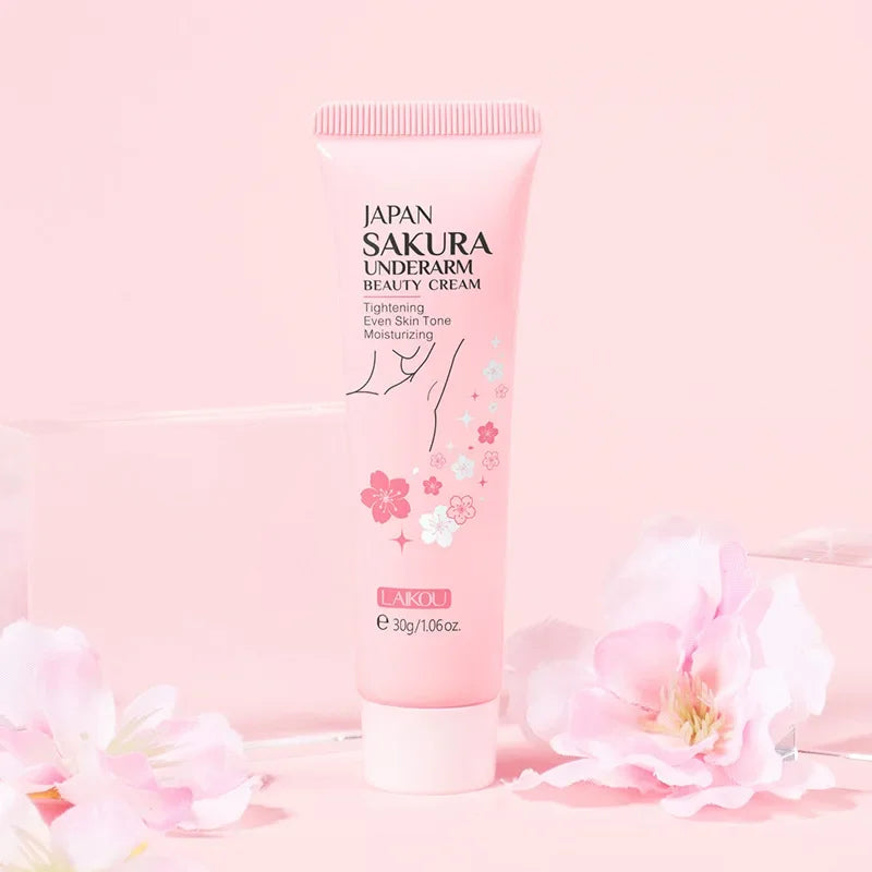 Laikou Sakura Underarm Cream Knee Buttocks Dark Skin  Improve Melanin Pigmentation Korean Skin Care Product 30g