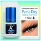 KODIES GEL Extreme Hold Eyelash Glue Professional Lash Glue Extensions Supplies 0.5 Sec Black 8-9 Week Retention Adhesive Bonder