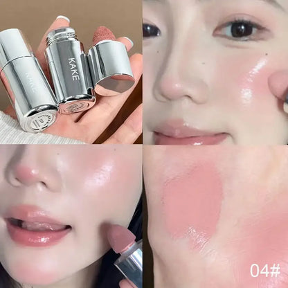 2 In 1 Liquid Powder Blusher Cheek Lip Korean Natural Powder Low Matte Saturation Color Women Blusher