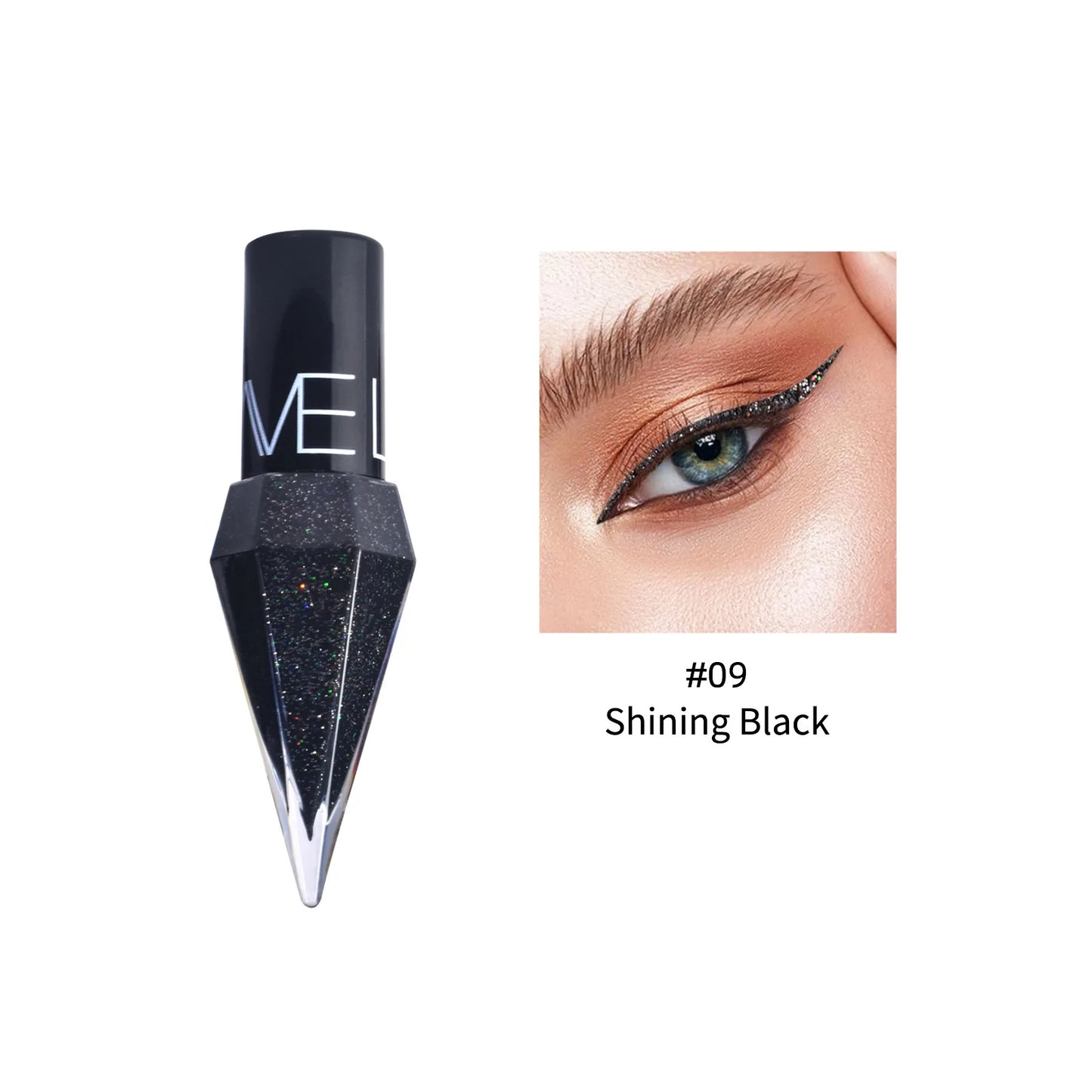 Diamond Sparkling Liquid Eyeliner Pearlescent color development quick dry waterproof not easily smudging liquid eyeliner