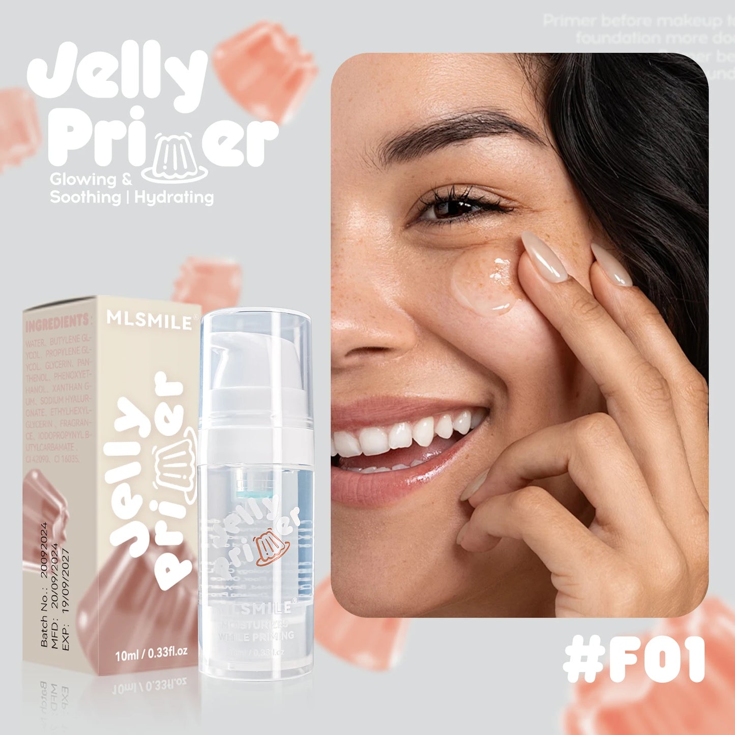 Transparent Jelly Primer Makeup Base Invisible Pore Oil-control Matte Finish Long Lasting Makeup Holding Pre Makeup Primer Gel