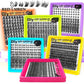 RED SIREN Segmented Individual Cluster Lashes Faux Mink Fluffy Wispy Manga Lash Bundles Self Graft False Eyelash Daily Makeup