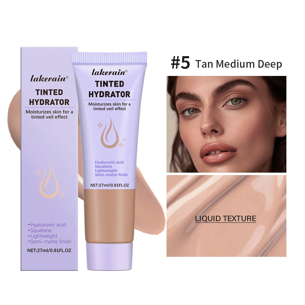 High Coverage CC cream Foundation Tinted Hydrator Matte Finish Light Oil-Free Moisturizing Makeup Hyaluronic Acid Sheer