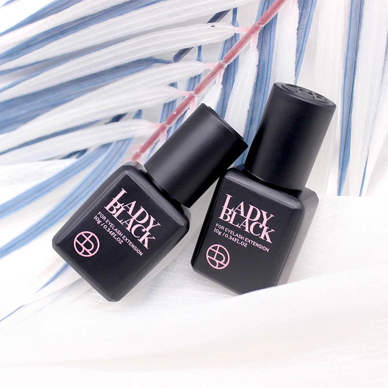 10ml Korea Lady black Glue Eyelash Extensions Glue with Sealed Bag Low Irritation Fast Dry False Lash Adhesive Makeup Tools