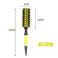 Professional 1PC 6 Sizes Round Wooden Hair Brush Boar Bristle Mix Nylon Salon Women Hair Styling Tools Yellow Brazil Hair Curler