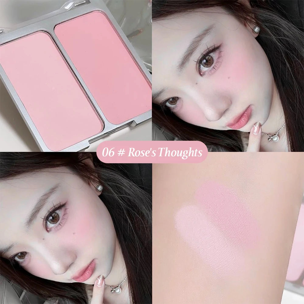 SWEETMINT Two-color Blush Matte Brightening Low Saturation Shrinking And Expanding Natural Two-in-one Blush