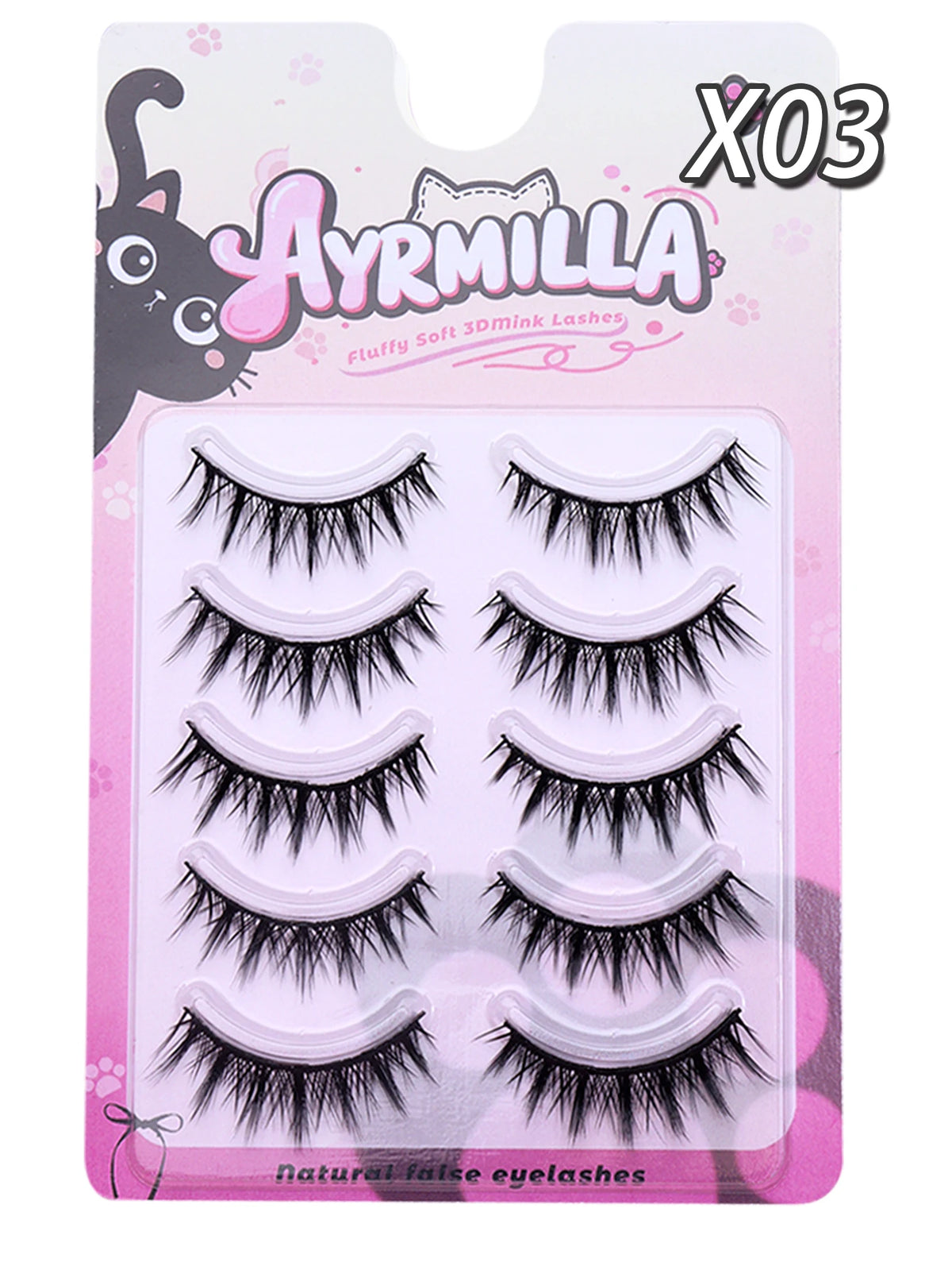 10 Pairs Natural Eye Lashes Faux Mink Eyelashes Winged End Eye Elongated Eyelashes Natural Long Manga Lashes Fake Lashes Makeup