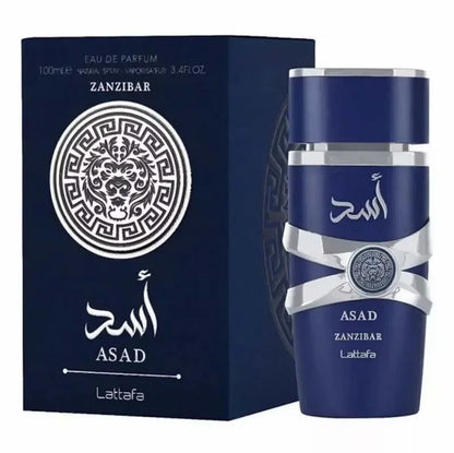 Asad Zanzibar by Lattafa for Men Eau de Parfum Spray 3.4 Oz 100 Ml Brand New Box