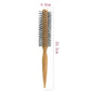 Mini Round Nylon Hairbrush Curly Hair Styling Comb Rolling Comb Round Brush for Thin or Short Hair Men with Wooden Handle