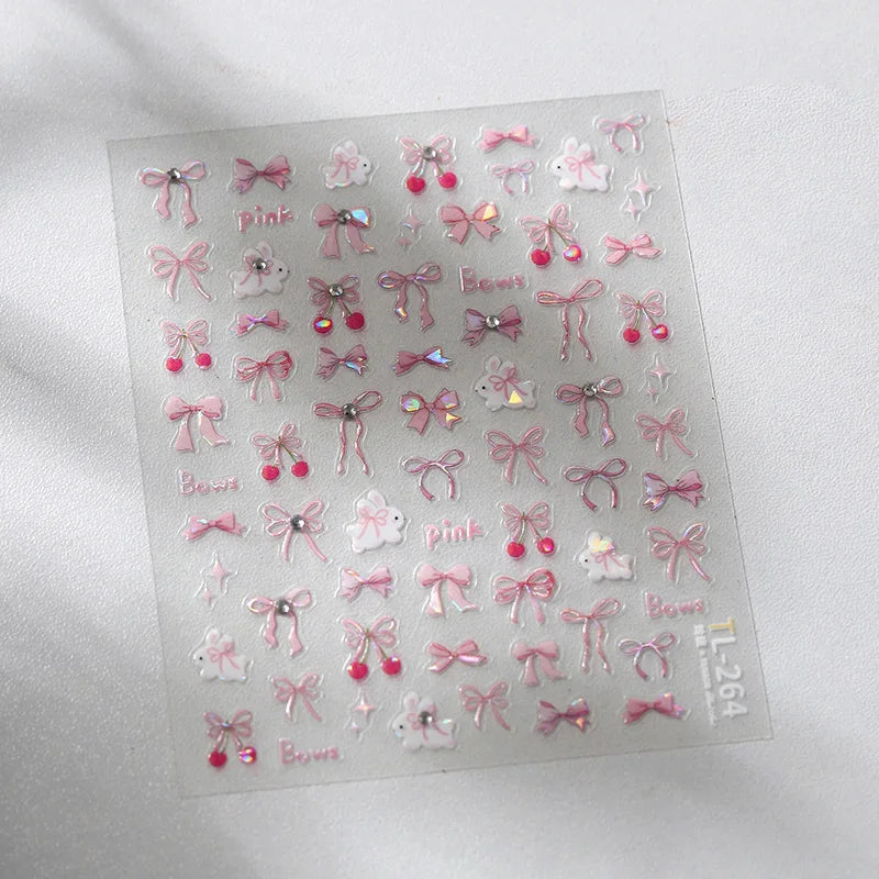 Golden Thread Butterfly Jelly Series Nail Art Stickers High Quality New Bronzing DIY Manicure Decal Decoration