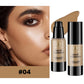 Long-Lasting Waterproof Liquid Foundation with Oil Control & Moisturizing, High Coverage Sweat-Resistant Concealer for Women,