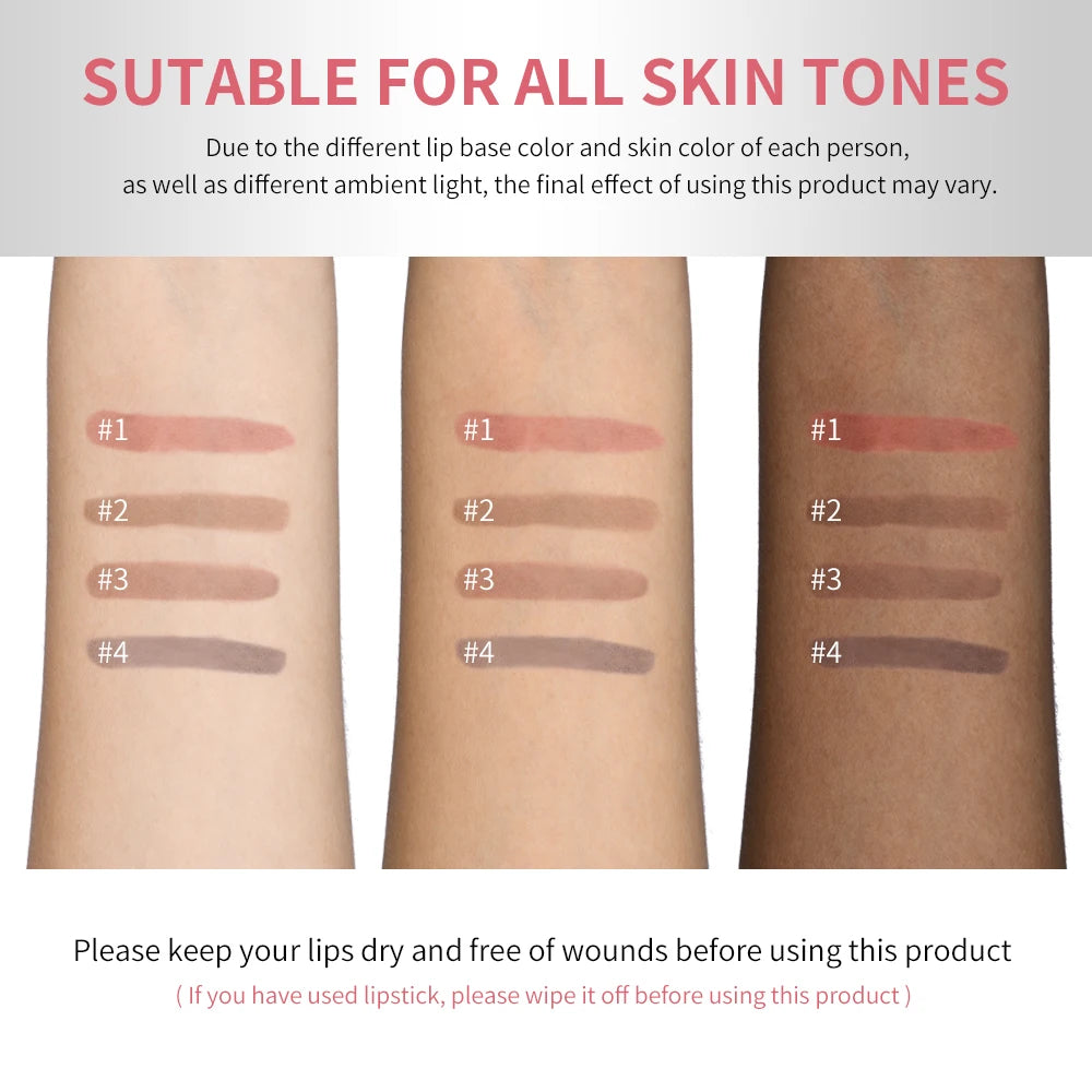 Lip Liner Pencil Peel Off Lip Stain Tattoo Long Wearing Matte Waterproof Smudge Proof Transfer Proof Lip Cosmetic For All Day