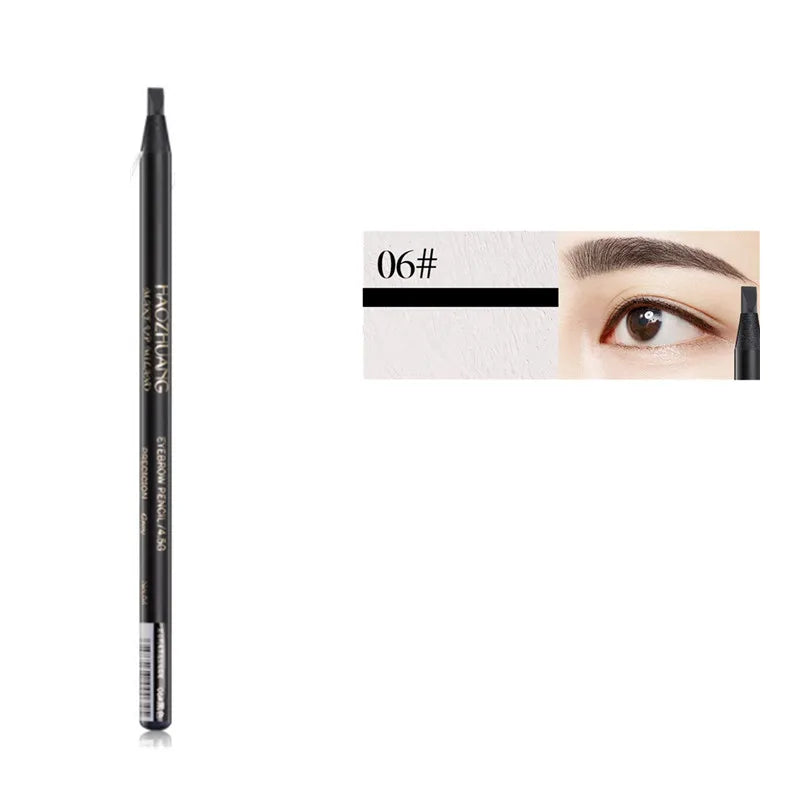 12PCS White Eyebrow Pencil Draw Line Pen Eyeshadow Natural Long-Lasting Brows Tint Waterproof Eye Brow Makeup Beauty Definer