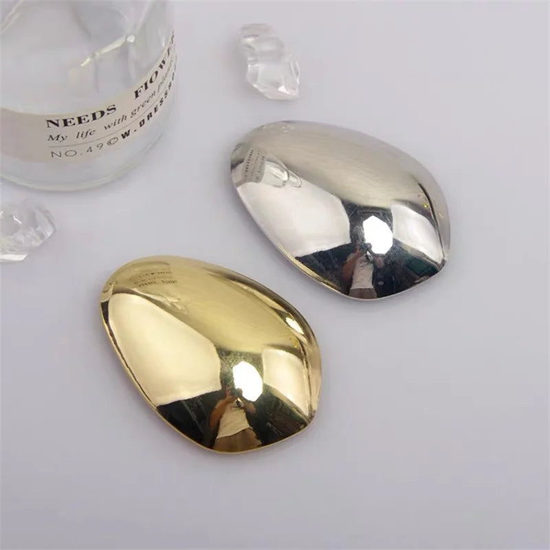 Simple Trendy Metal Eggshell Shape Spring Hair Clip Fashion Ponytail Hair Clip Barrettes For Women Girls Hair Accessories