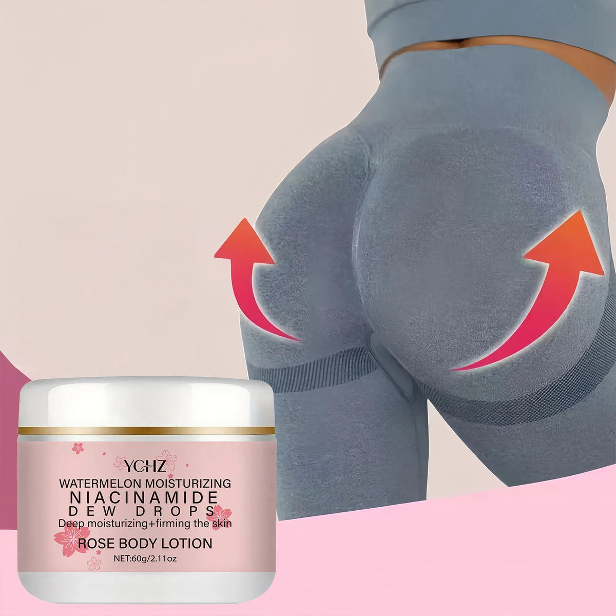 Instant Butt Lift Cream - 60g, Moisturizing Massage Cream, Shaping and Firming the Body, Suitable for All Skin Types, Butt Lift Moisturizing and Hydrating Formula