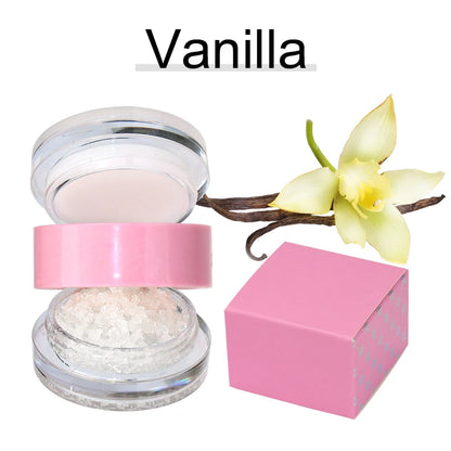 Vegan Fruit Lip Scrub Lipstick 2 in 1 Moustirzing Lip Balm Private Label Custom Logo Sugar Lip Scrub