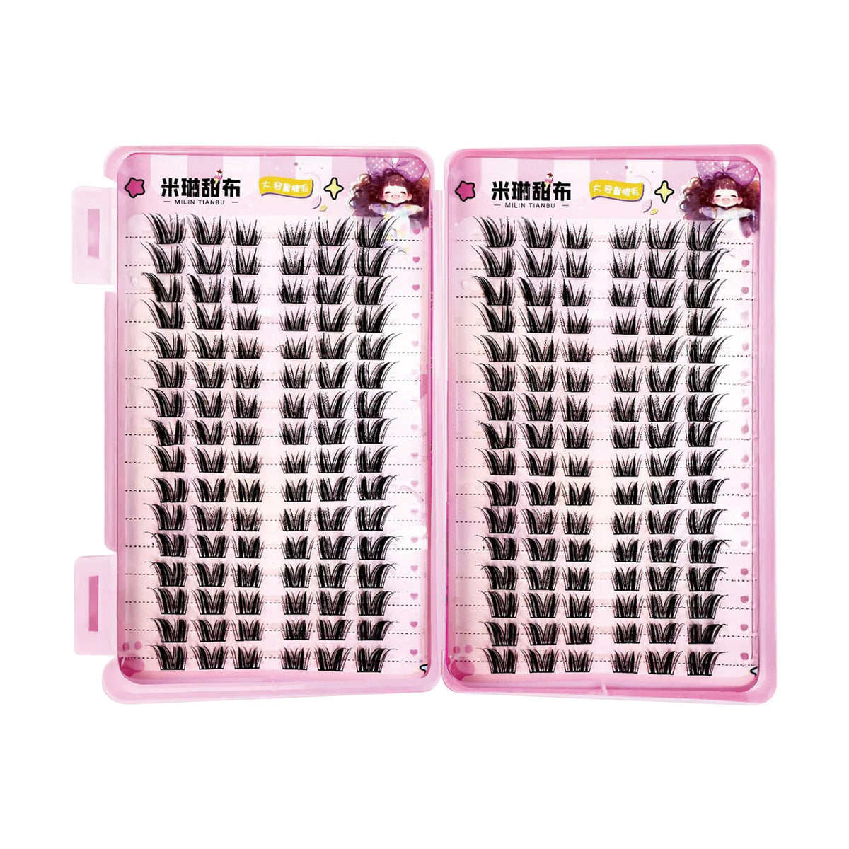 32Rows Anime Cosplay Korean Fake Eyelashes Set Black Volume Foxes False Lashes Extension Curling Girl Group Style Large Capacity