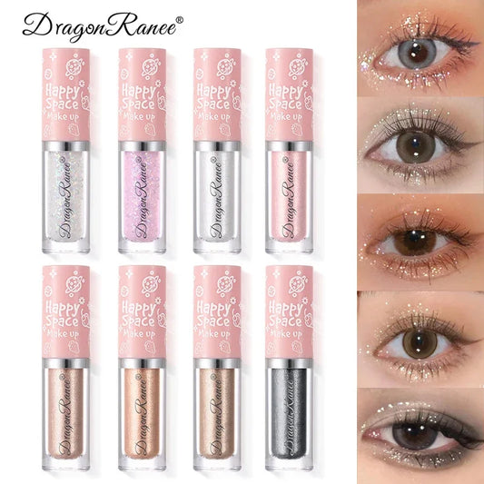 8 Colors Liquid Eye Shadow Glitter Sequins Pearlescent Lying Silkworm Pen Brightening Liquid Eyeshadow Highlight Shiny Eyeliner