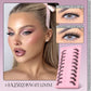 GROINNEYA Half Lashes Soft Natural Cat Eye Lashes Natural Look Nvisible Band Eyeashe Half Fake Eyelashes Fluffy Eyelashes