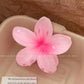 New Fashion Sparkling Flower Claw Clip for Women Transparent Sweet Ponytail Shark Clip Versatile Girl Hair Accessories
