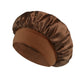 1pcs Soft Silk Satin Lined Bonnet Large Satin Hair Bonnet Household Sleep Shower Cap Hair Wrap Cover for Long Hair Salon Tool