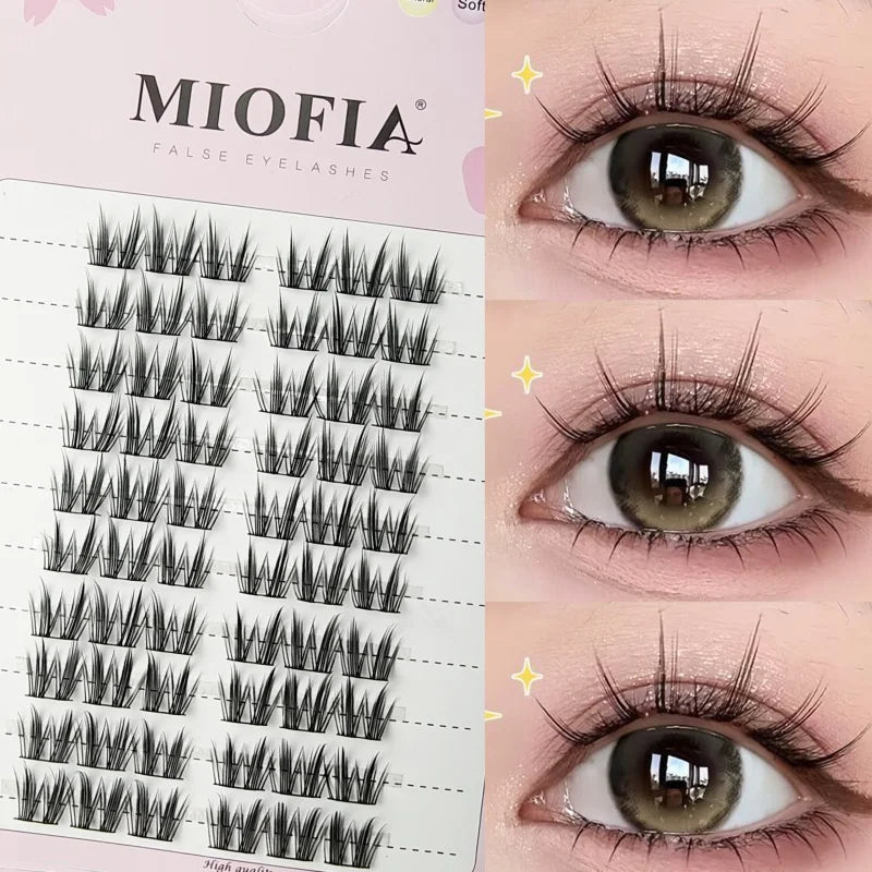 1/box 120 Bundles Mink False Eyelashe Natural Russian 3D laes Individual Eyelash extension cluster makeup tool wholesale lashes