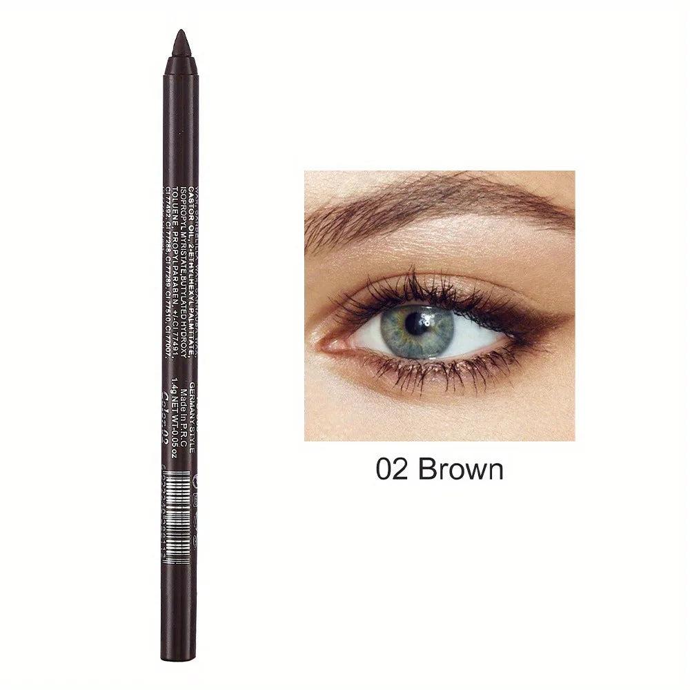 6 Color Colourful Eyeliner Pen High Pigment Pearly Shimmer Metallic Smokey Punk Gothic Eyeliner Long Lasting Waterproof