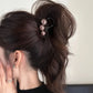 1pc Elegant Vintage-Inspired Pearl Hair Claw Clip for Women - High-Quality Acrylic Shark Clip with Imitation Pearls,Secure Hold