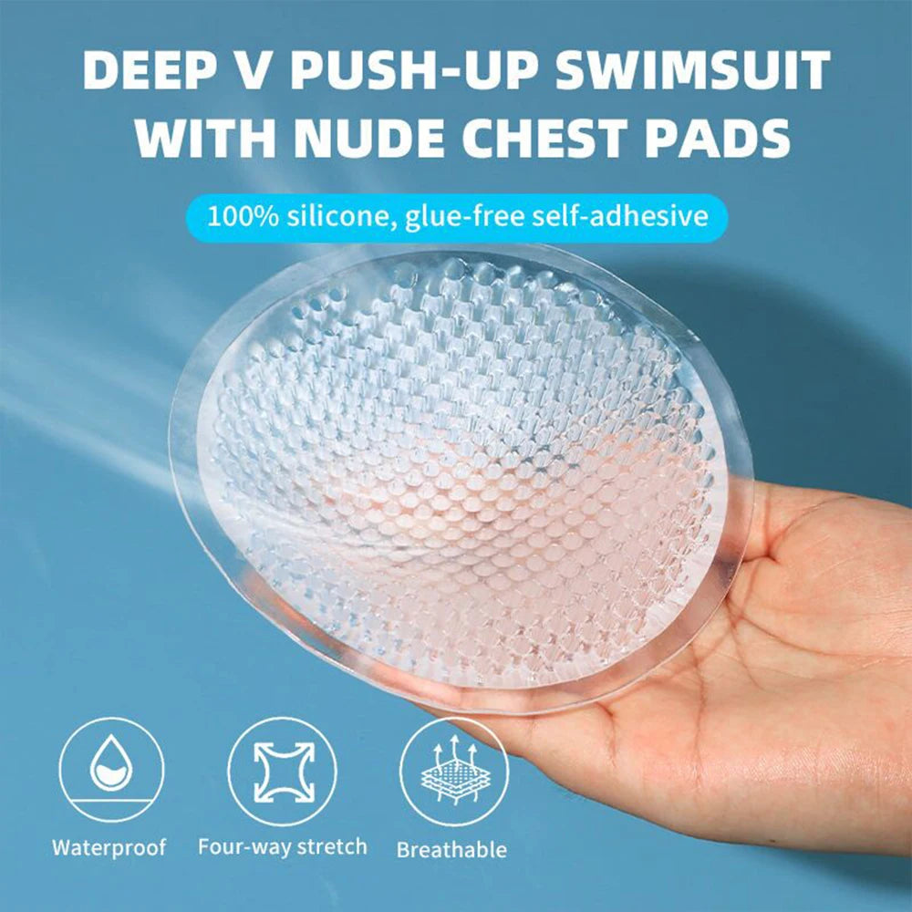 Silicone Bra Inserts Gel Bra Push Up Breast Pads Bra Padding Bust Enhancer For Sports Bra Swimsuit Cleavage Enhancers Pads