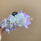 New Chinese Style Kniting Butterfly Hair Claws Women's Purple Long Flower Tassel Shark Grab Clips Vintage Hanfu Headpiece W