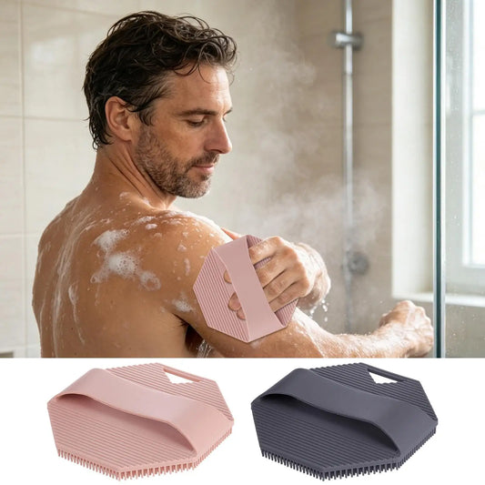 1PC Silicone Body Scrubber Bath Shower Bath Brush for Body Massager Bast Exfoliating Silicone Bathing Scrubber Body Brush ﻿