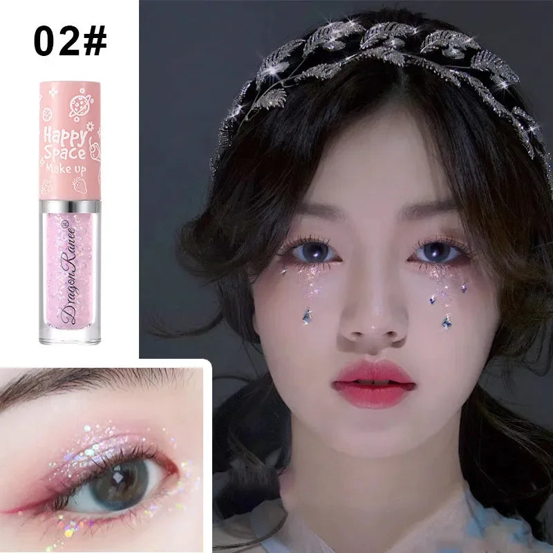 8 Colors Liquid Eye Shadow Glitter Sequins Pearlescent Lying Silkworm Pen Brightening Liquid Eyeshadow Highlight Shiny Eyeliner