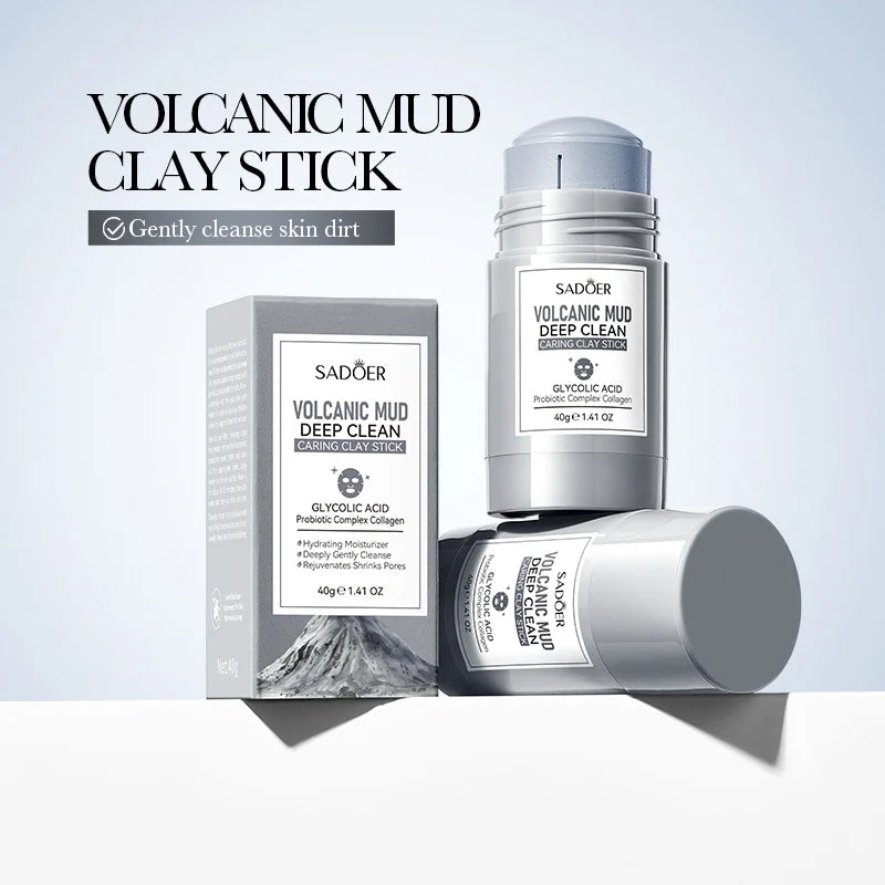 SADOER Volcanic Sea Mud Face Masks Stick Moisturizing Anti-aging Removal Blackhead Anti-aging Clay Facial Masks Skin Care
