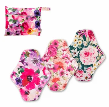 (3pcs pads + 1pc bag) per set ALVABABY Sanitary Napkin Reusable Menstrual Pads Sanitary Pad Cloth Women Hygiene Sanitary Towels