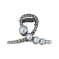 Temperament Pearls Rhinestone Geometric Cross Hair Claw High-end Women's Back of Head Half-tied Hair Grip Korean Style Hairpin