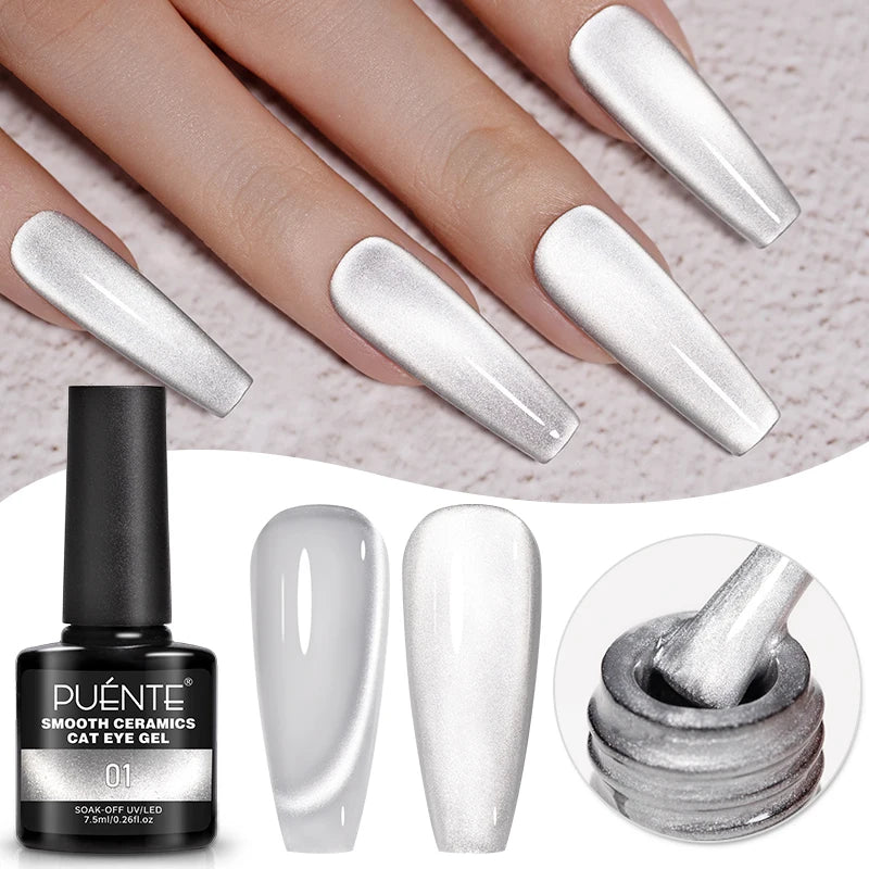 PUENTE Pearl Color Builder Nail Gel Polish Hema Free Shell Thread Glitter Nail Extension Semi-Permanent Construction Gel Varnish