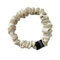 100% Pure Mulberry Silk Scrunchies Hair Bands Ties Gum Elastics Ponytail Holders Pure Color for Women Girls 19 Momme 1.5CM