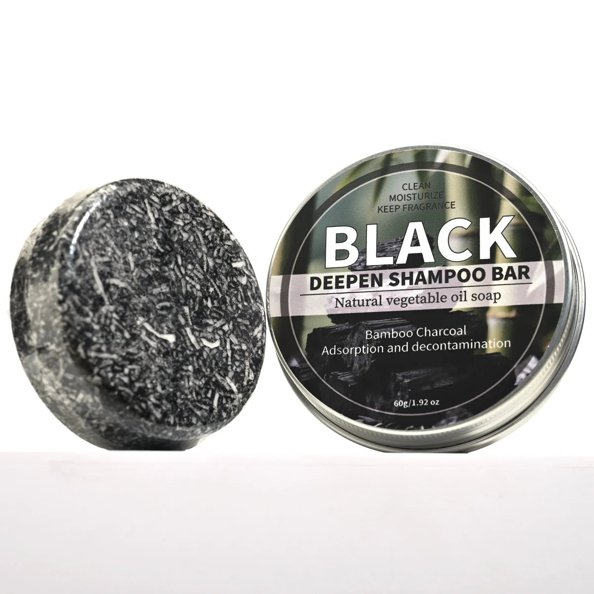 Black Hair Care Soap Bar, Black Bamboo Charcoal Dark Hair Care Soap, Deep Cleansing Handmade Soap, Solid Shampoo