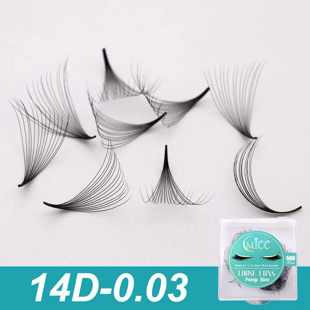 Bulk Lashes Pre Made Fan Short Stem 500 Fans Russian Volume Lashes Premade Fans Volume Lash Individual Eyelash Extension