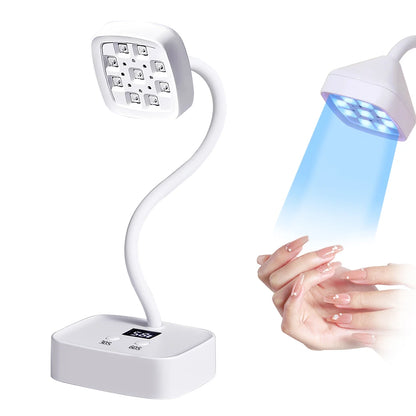 Wireless Nail Lamp LED UV Nail Dryer Rechargeable With Auto Sensor Touch Control Fast Drying Nail Light 360° Bendable Table Lamp