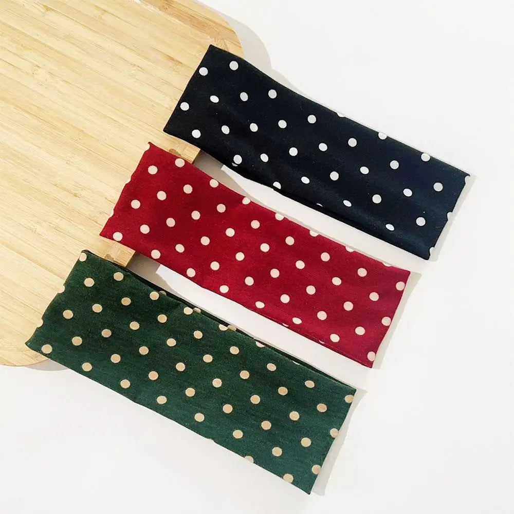 Women's Hair Band Yoga Elastic Headband With Polka Dots, Fashion Makeup Headbands, Hair Accessories, Sports And Fitness Headwear