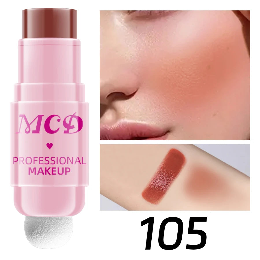 6Colors Makeup Blush Stick Lip Tinted Cooling Water Jelly Tint Jelly Blush Stick Bronzer Cheek and Nose Grooming  Matte Blush