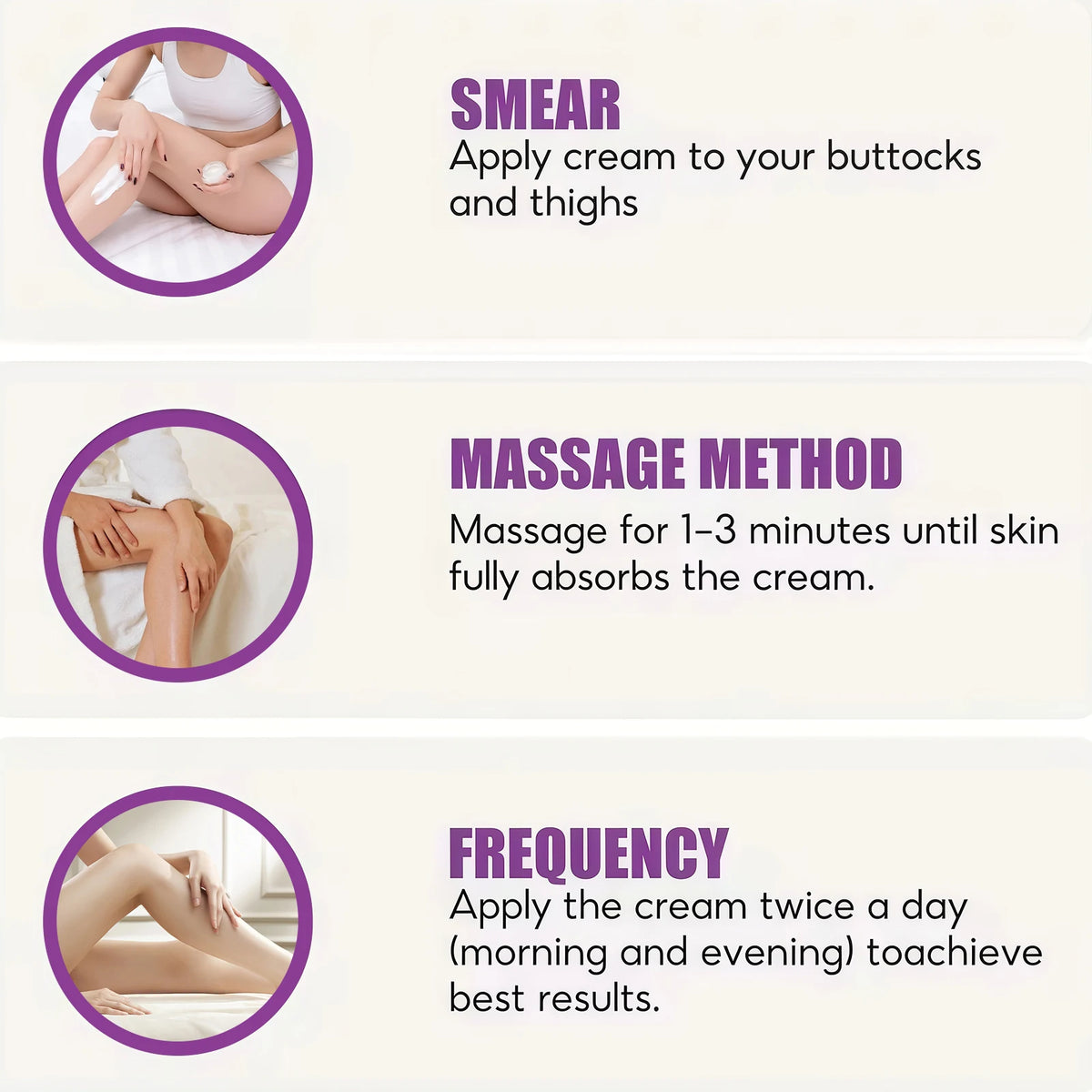 Butt Cream, Containing Vitamin E - Instant Butt-Lifting and Firming Massage Gel, Moisturizing and Plumping Cream, Specially Designed for Butt Shaping and Care - 60g