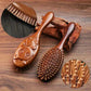 1Pc Sandalwood & Bamboo Air Cushion Brush - Gentle Scalp Massage Comb for All Hair Types with Unique Animal & Floral Designs