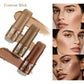 3 Color Contour Stick Multi-functional Face Highlighter Cream Bronze Long-lasting Waterproof Contouring & Brightening Stick